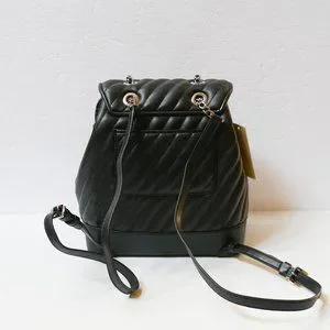 Michael Kors Rose Medium Backpack Vegan Soft Leather Quilted Stripe Black Michael Kors Women main image 4